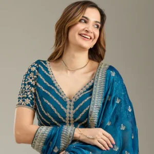 Emerald green Saree