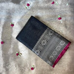 Semi Silk saree(Black)
