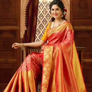 Red Kanchi Pattu Saree